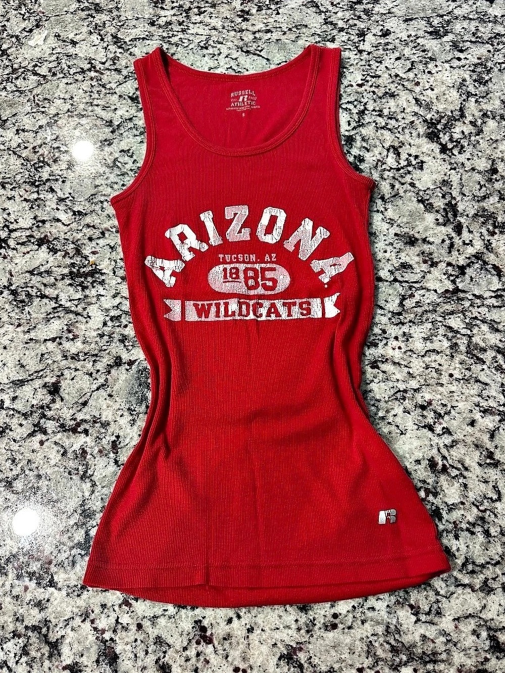 Y2K Russell Athletic Arizona Wildcats Graphic Tank Top in Red Size Small